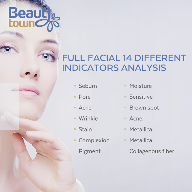skin scope analysis facial analyzer machine skin scanner